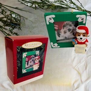 Hallmark Keepsake 1995 Special Dog Photo Holder Christmas Tree Ornament